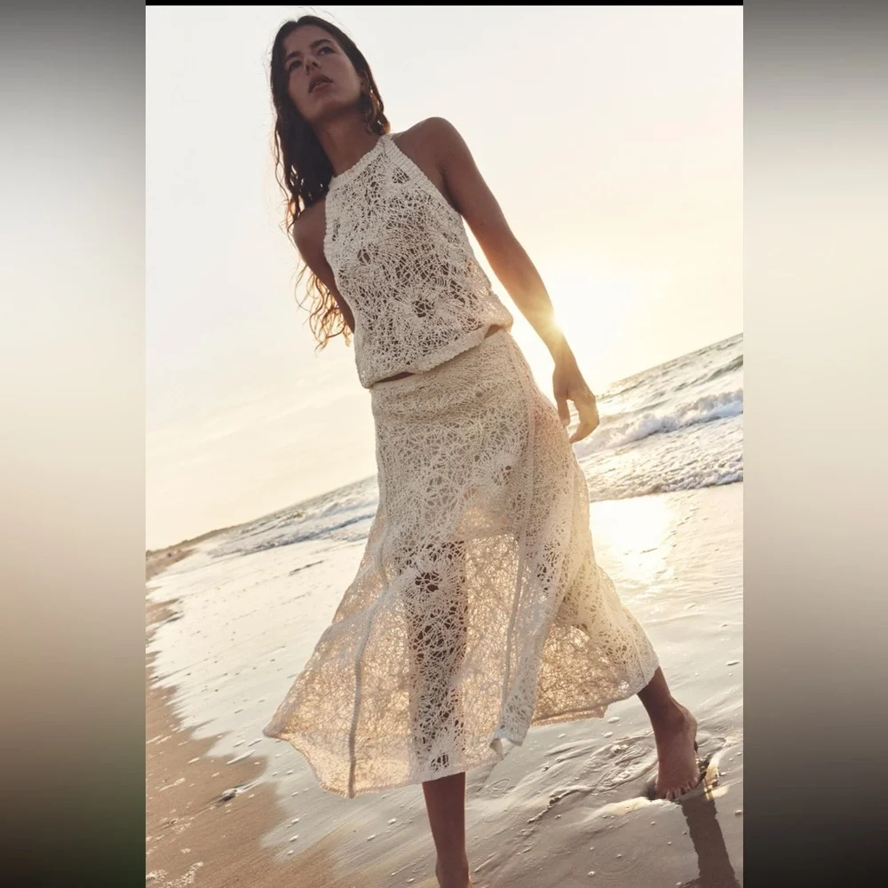 Zara crochet halter top 2025 - Picture 4 of 14